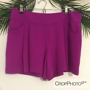  Fuchsia drapey soft shorts Ann Taylor LOFT